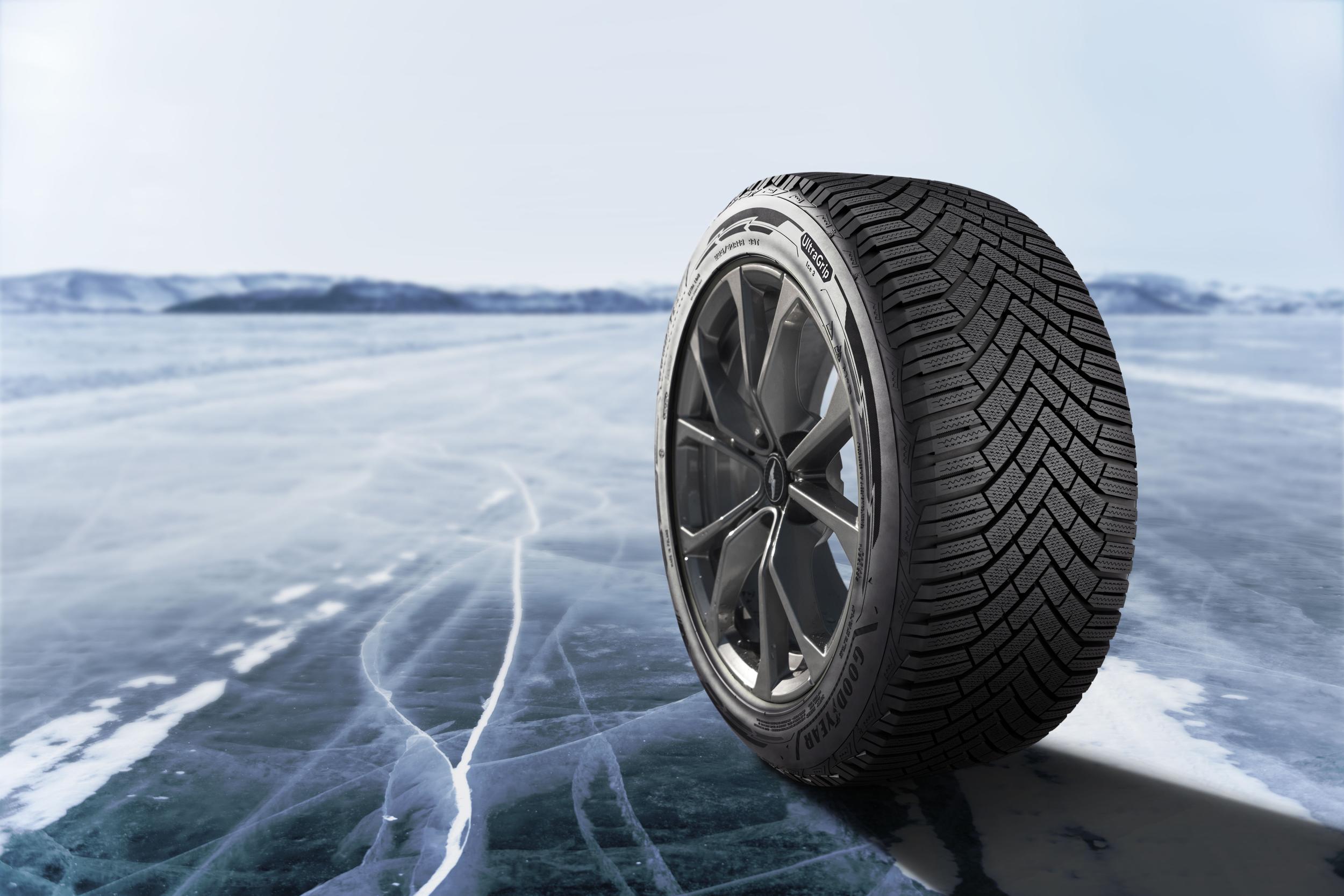 goodyear ultragrip ice 3 kitkarengas jäällä